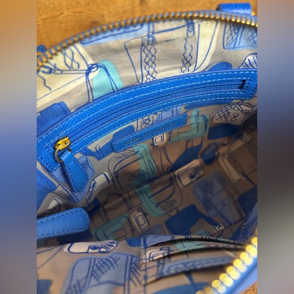 VERA BRADLEY Blue Mini Ikat Diamonds Emma Crossbody Satchel Purse MSRP $168 - Picture 11 of 16